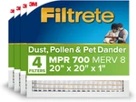 Filtrete 20X20X1 Merv 8 Air Filter 4-PACK Electrostatic 3-MONTH. Fixed Price $53.91.