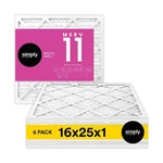 Simply Filters 16X25X1 Merv 11, Mpr 1000 Air (6 Pack) - Actual Size 15.... Fixed Price $73.20.