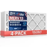 Bnx Trufilter 12X24X1 Air Merv 13 (4-PACK) Made In Usa Electrostat.... Fixed Price $65.04.