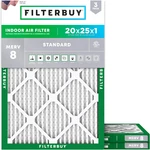 Filterbuy 20X25X1 Air Merv 8 (mpr 700) Dust Defense Replacement (3-PACK),. Fixed Price $52.95.