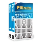 Filtrete 16X25X5 Furnace Air Filter Merv 13 Premium Allergen 2-PACK. Fixed Price $58.79.