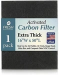 Fresh Headquarters Activated Carbon Filter Sheet 16"W 50"L Extra Thick Cut. Fixed Price $47.82.