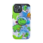Dinosaur Space Adventure Phone Case, Fun Design, Cute Cover,. Fixed Price $40.00.