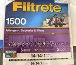 Filtrete 14X14X1 Air Filter,mpr 1500 Merv 12,ALLERGEN,BACTERIA & Virus, 3. Fixed Price $29.99.