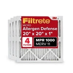 Filtrete 20X20X1 Air Filter Merv 11, Mpr 1000 Micro Allergen Defense 4-PACK, .... Fixed Price $74.18.