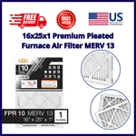 16X25X1 Premium Pleated Furnace Air Filter Merv 13. Fixed Price $29.35.
