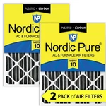 Nordic Pure 16X24X4 (3 5/8) Furnace Air Filters Merv 10 Pleated + Carbon Pack. Fixed Price $55.49.