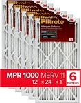 Filtrete 12X24X1 Air Filter Mpr 1000 Merv 11, Allergen Defense, 6-PACK. Fixed Price $89.99.