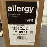 Airx Filters 21.5X23.5X1 Merv 11 Replacement Furnace Hvac, 5-PACK. Fixed Price $30.00.
