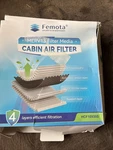 Femota Merv 13 Cabin Air Filter With Activated Carbon, 8.6" X 8.8" 2.2". Fixed Price $12.00.