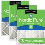 15X20X1 (14 1/2X19 1/2) Pleated Air Filters Merv 13 Plus Carbon Pack. Fixed Price $54.99.