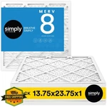 Simply 13.75X23.75X1 Merv 8 Air Filter 6 Pack Dust Allergy Control. Fixed Price $69.07.