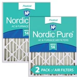 Nordic Pure 16X25X4 (3 5/8) Pleated Merv 14 Air Filters Pack. Fixed Price $80.99.