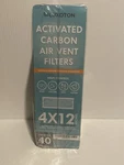 40 Pack Luxoton Activated Carbon Air Vent Filters 4X 12 Easy-trim New!. Fixed Price $18.00.