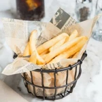 (12/CS) American Metalcraft Black Small 5 3 " Food Basket, Bronze Wire. Fixed Price $33.95.