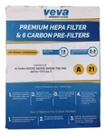 Veva Premium Hepa & 6 Carbon Filters Size Model No WX21. Fixed Price $9.98.