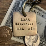 1955 Chevrolet Bel Air Solid Brass Key Fob Chevy. Fixed Price $14.95.
