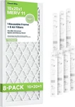 Future Way Air Filters 10X20X1 Merv 11 Reusable Frame + 8. Fixed Price $19.00.