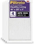 Filtrete 16X20X1 Furnace Air Filter, Merv 12, Mpr 1500, Certified 4PK. Fixed Price $59.98.