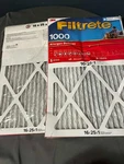 Filtrete 16X25X1 Allergen Defense Air Filter, Merv 11, Mpr 1000. Fixed Price $24.00.