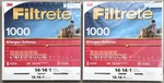 Two 3M Allergen Defense Filtrete Filters 1000 14X14X1 New. Fixed Price $20.00.