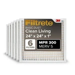 Filtrete Air Filter Merv 5, 6-PACK Furnace Hvac 24X24X1, White. Fixed Price $47.49.