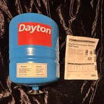 Dayton 2.1 Gal. Water Tank, Vertical, Precharged Type - 3GVT3, New, Sealed, LO1. Fixed Price $56.00.