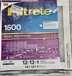 Lot Of 4 Filtrete 3M 1500 Allergen, Bacteria & Virus Air Cleaning Furnace Filter. Fixed Price $59.95.