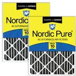 Home Furnace Air Filter Replacement - Nordic Pure Merv 10 Pleated Carbon 2 Pack. Fixed Price $74.99.