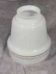 Hunter Ceiling Fan Milk Glass Shade With Gold Stripe Light. Fixed Price $25.00.