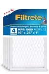 3M Filtrete Mpr 1900 Elite Allergen 16"X 25"X 1" Hvac Air Filter,set Of. Fixed Price $44.99.