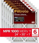Filtrete Allergen Defense Air Filter, 1000 Mpr, AL13-4, 24 In X 30 6PC. Fixed Price $69.90.