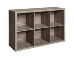 Storage 6 Cube Organizer Bookshelf Wood Weathered Gray Closetmaid Back. Fixed Price $179.99.