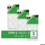 14 In. X 30 Standard Pleated Furnace Air Filter Fpr 5, Merv 8 (3-PAC. Fixed Price $18.26.