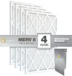 Enviroflow 18X24X1 (17.75X23.75) Merv Pleated Air Filters Pack Usa. Fixed Price $29.99.