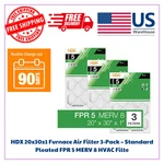 Hdx 20X30X1 Furnace Air Filter Pack Standard Pleated Fpr 5 Merv 8 Hvac. Fixed Price $18.05.