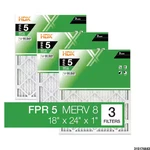 3-PACK Standard Pleated Air 18X24X1, Filters Replacement Fpr 5 Merv. Fixed Price $17.24.