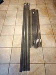 (12) Rubbermaid Tough Stuff 47.5" Gray Shelving Upright And (4) 80" Hang Rails. Fixed Price $99.00.