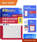 Reusable 20X30X1 Pleated Air Filter For Allergens And Dust. Fixed Price $65.99.
