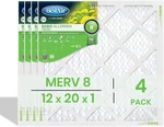 12X20X1 Air Filter Merv 8 Pack Of 4 Hvac Furnace Replacement Allergen. Fixed Price $52.16.