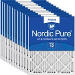 Nordic Pure 10X20X1 Actual Size 1/2 19 3/4 Pleated Merv 12 Air. Fixed Price $134.47.