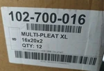 Koch Multi-pleat Xl 16X20X2 Box Of 12 Filters 102-700-016 Damaged. Fixed Price $99.95.