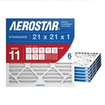 Aerostar 21X21X1 Merv 11 Air Filter, 6 Count, Actual Size Pack, White. Fixed Price $92.37.