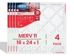 Bestair 16X24X1 Filter (4-PACK) Merv 11 Advanced Allergen 8500 Hvac .... Fixed Price $48.89.