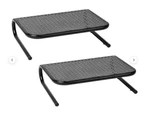 Mind Reader Ventilated Monitor Stand Holds Up 44 Lbs Metal, Black 2 Pk R51K. Fixed Price $35.00.