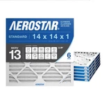 Aerostar 14X14X1 Merv 13 Air Filter, 6 Count, Actual Size Pack,. Fixed Price $82.76.