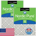 Nordic Pure 10X24X1 Actual Size 9 1/2 23 3/4 Pleated Air Filters Merv. Fixed Price $85.22.