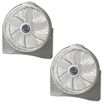 Lasko 20 Inch Cyclone Floor Wall Mounted Pivoting Fan, White (2 Pack). Fixed Price $140.99.
