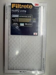 Filtrete 14X24X1 Air Filter Pleated Mpr 1500 Merv 12 Healthy Living 2-PK Sealed. Fixed Price $24.99.