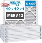 Aerostar 12X12X1 Merv 13 Air Filter, Pleated Furnace Hvac Filters (11.75X11.7. Fixed Price $117.24.